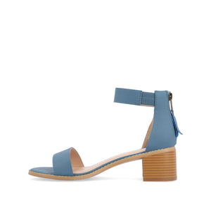 PERCY STRAPPY HEELS IN VEGAN LEATHER - Blue