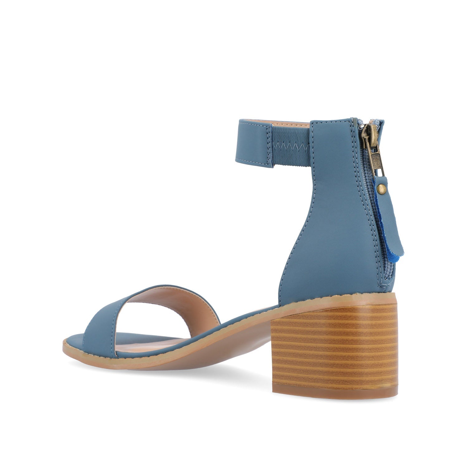 PERCY STRAPPY HEELS IN VEGAN LEATHER - Blue