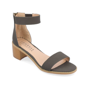 PERCY STRAPPY HEELS IN VEGAN LEATHER - Grey