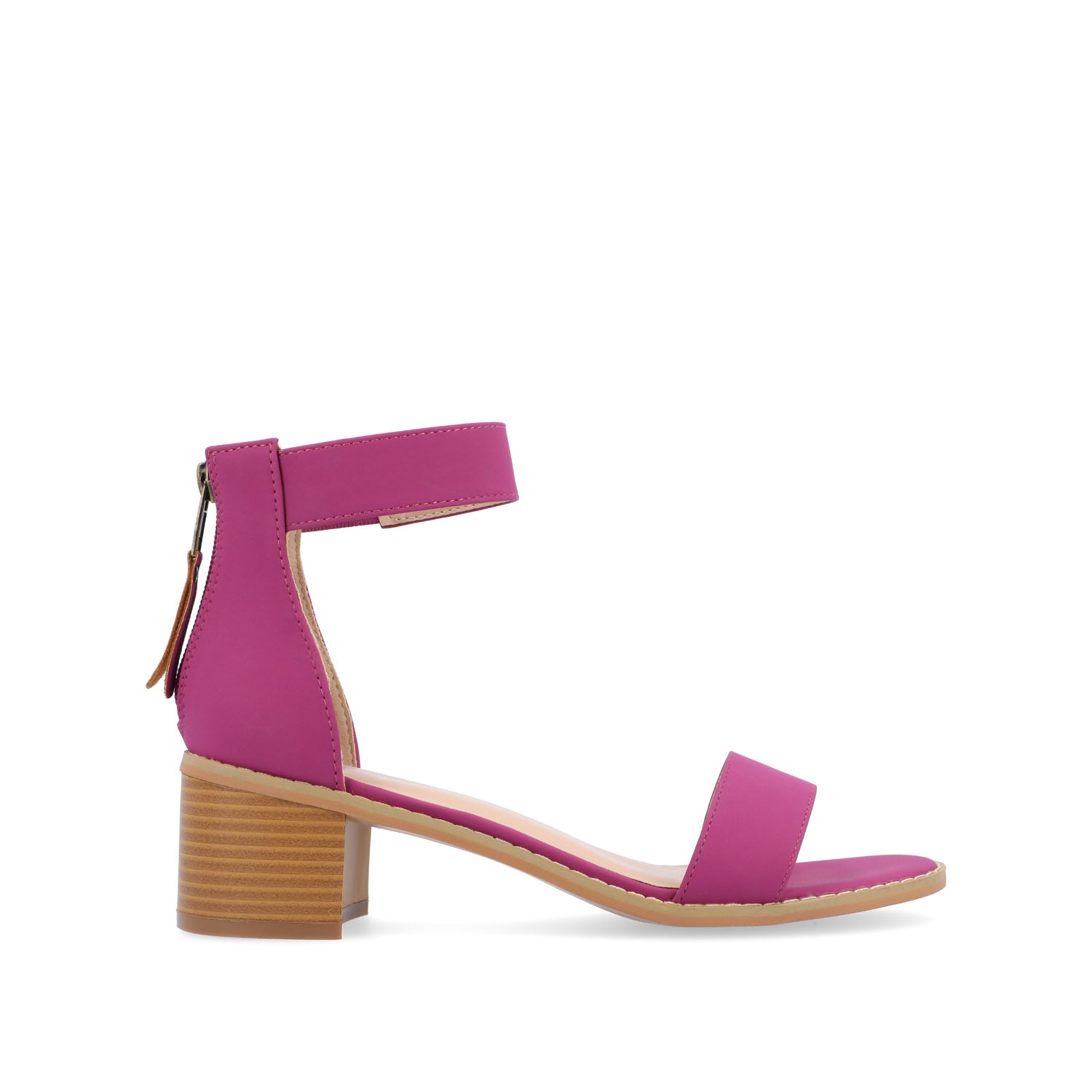 PERCY STRAPPY HEELS IN VEGAN LEATHER - Plum