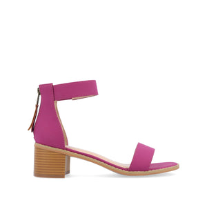 PERCY STRAPPY HEELS IN VEGAN LEATHER - Plum