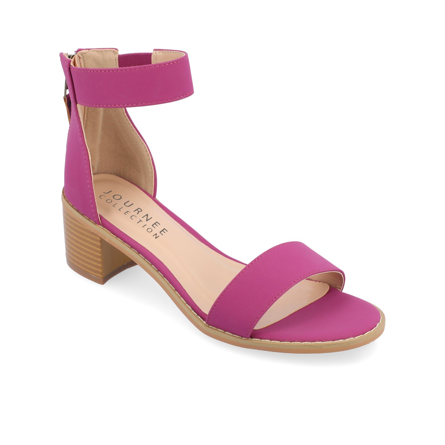 PERCY STRAPPY HEELS IN VEGAN LEATHER - Plum