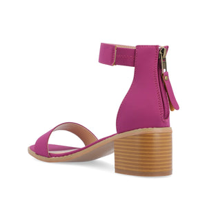 PERCY STRAPPY HEELS IN VEGAN LEATHER - Plum