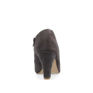 PIPER CONE HEELED BOOTIES IN FAUX SUEDE - Grey