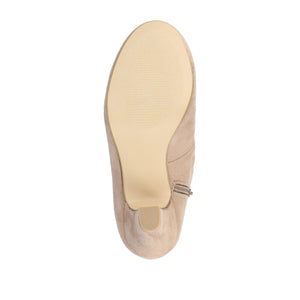 PIPER CONE HEELED BOOTIES IN WIDE - Taupe