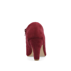 PIPER CONE HEELED BOOTIES IN WIDE - Wine