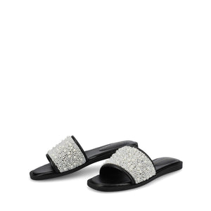 PRECLY EVENING FLAT SANDALS - Black