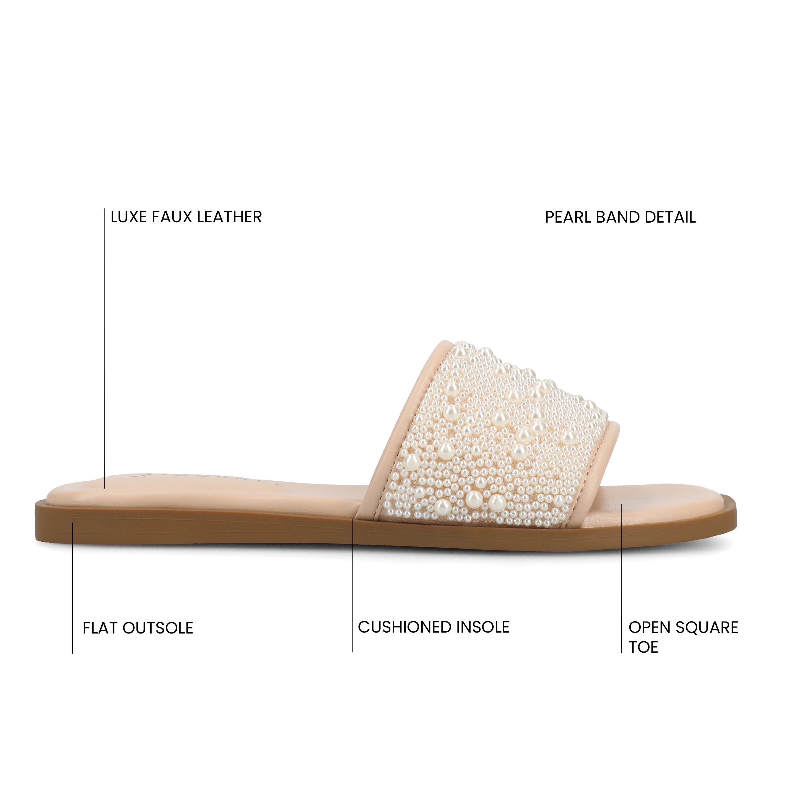 PRECLY EVENING FLAT SANDALS - Blush