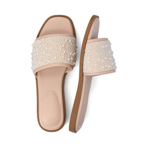 PRECLY EVENING FLAT SANDALS - Blush