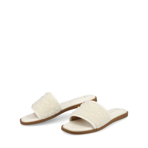 PRECLY EVENING FLAT SANDALS - White