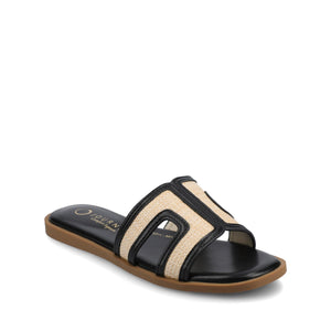 PRIMAH FLAT SANDALS IN WIDE - Patent/Black
