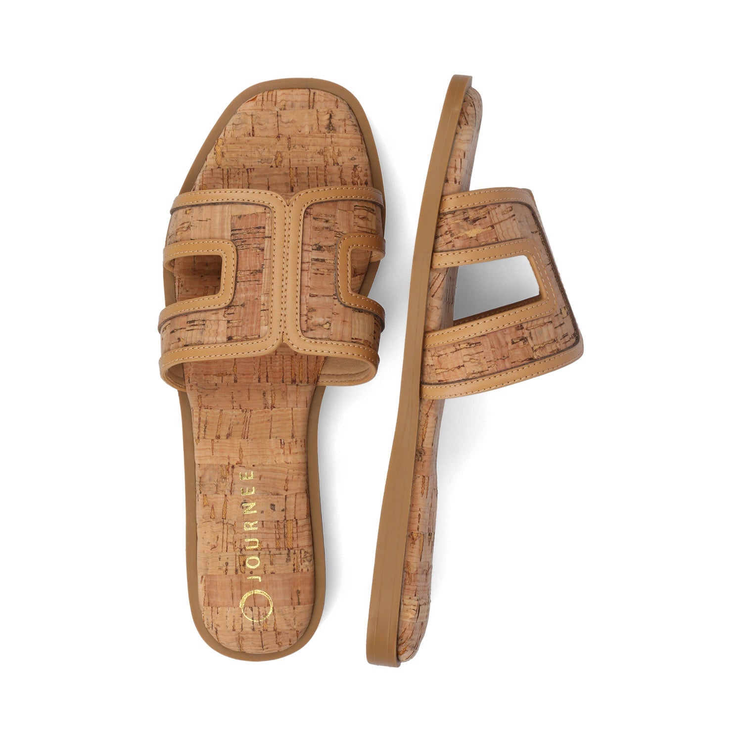 PRIMAH FLAT SANDALS - Cork