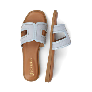 PRIMAH FLAT SANDALS - Light Blue