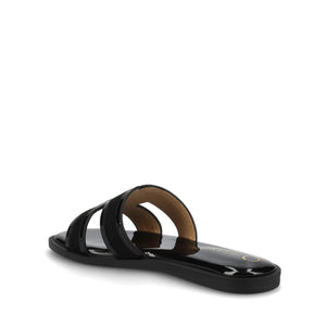 PRIMAH FLAT SANDALS IN WIDE - Patent/Black