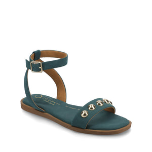 PRIMROSE ANKLE STRAP SANDALS - Teal Nubuck