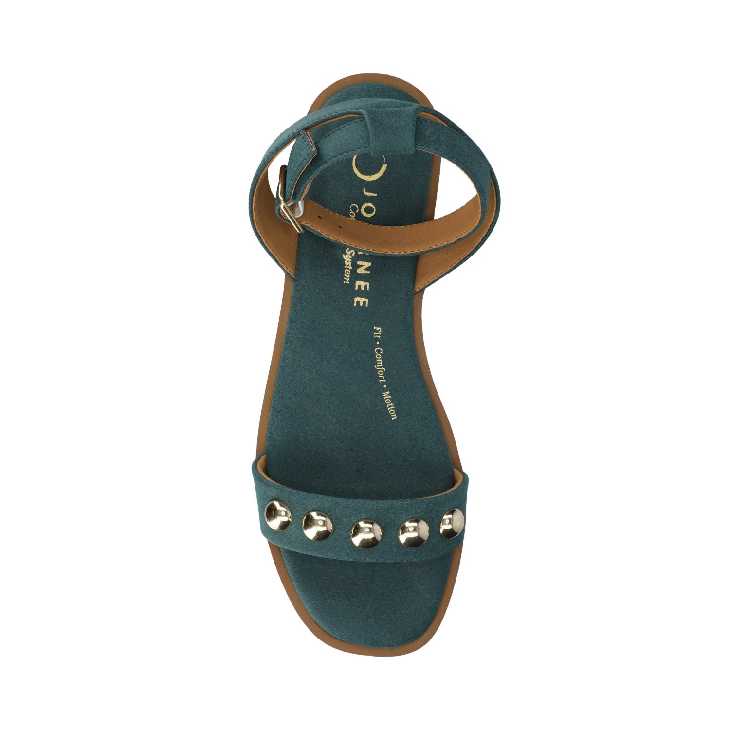 PRIMROSE ANKLE STRAP SANDALS - Teal Nubuck