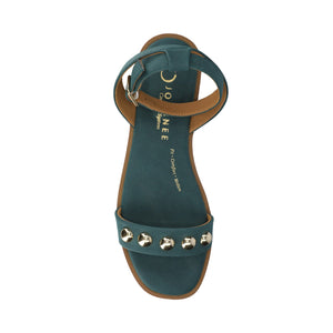 PRIMROSE ANKLE STRAP SANDALS - Teal Nubuck