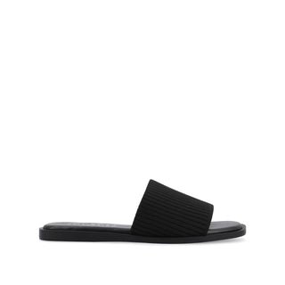 PRISILLA SLIDE SANDALS IN KNIT FABRIC