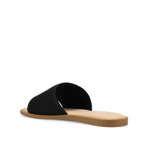 PRISILLA SLIDE SANDALS IN KNIT FABRIC