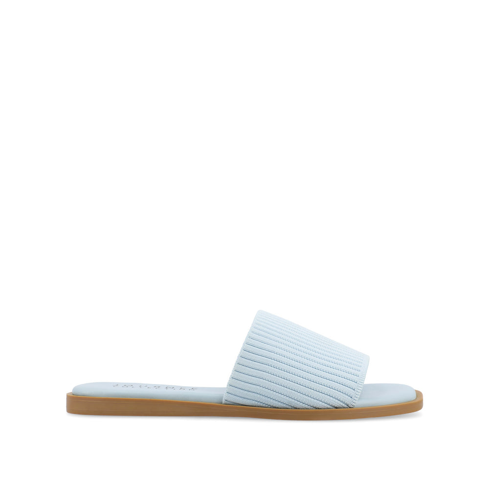 PRISILLA SLIDE SANDALS IN KNIT FABRIC