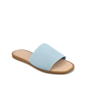 PRISILLA SLIDE SANDALS IN KNIT FABRIC IN WIDE - Blue