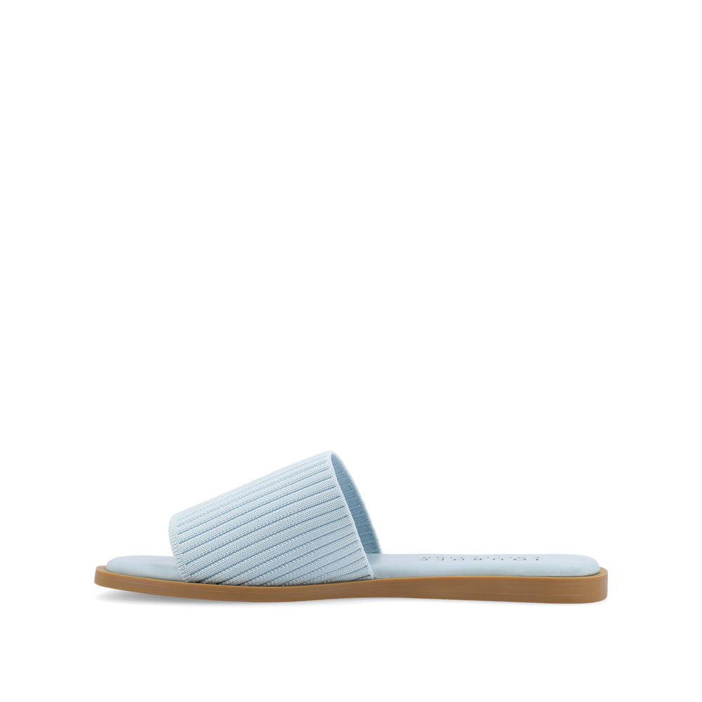 PRISILLA SLIDE SANDALS IN KNIT FABRIC