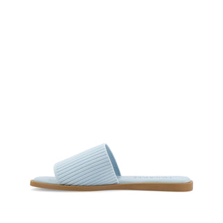 PRISILLA SLIDE SANDALS IN KNIT FABRIC