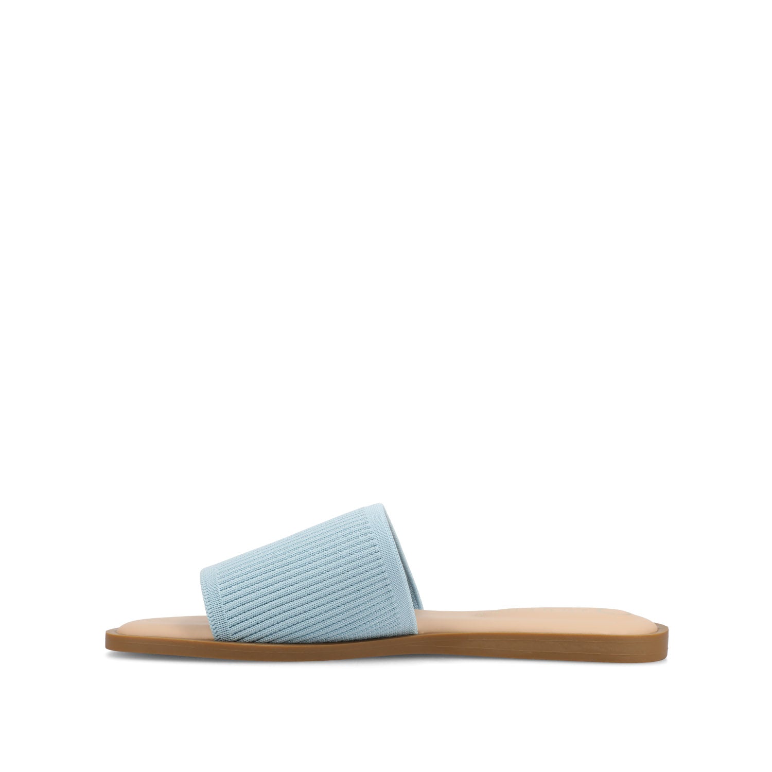 PRISILLA SLIDE SANDALS IN KNIT FABRIC - Blue