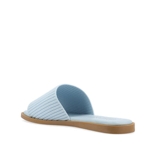 PRISILLA SLIDE SANDALS IN KNIT FABRIC