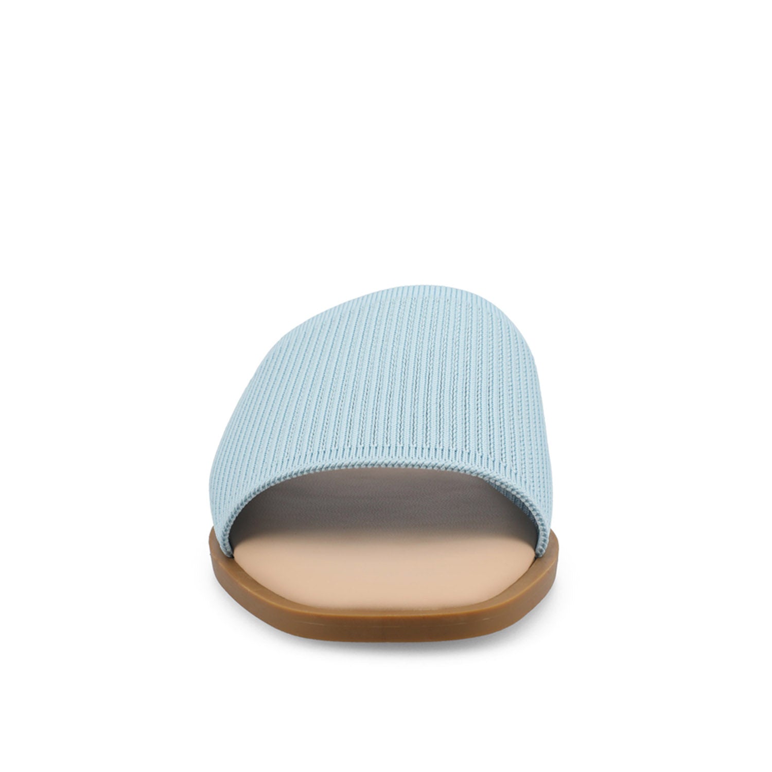 PRISILLA SLIDE SANDALS IN KNIT FABRIC