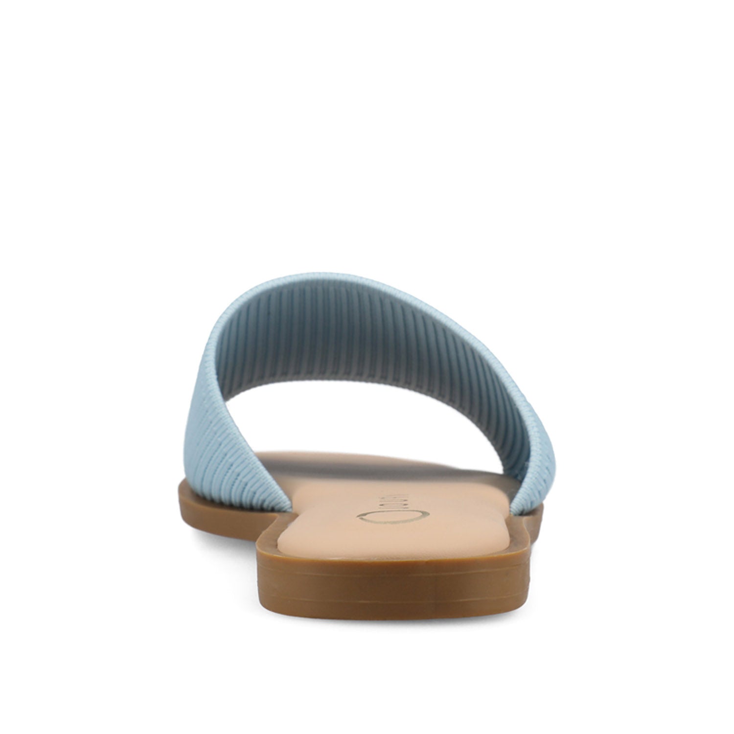 PRISILLA SLIDE SANDALS IN KNIT FABRIC - Blue