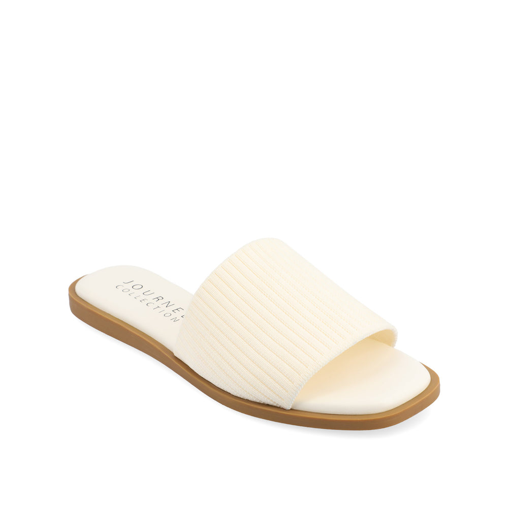 PRISILLA SLIDE SANDALS IN KNIT FABRIC IN WIDE