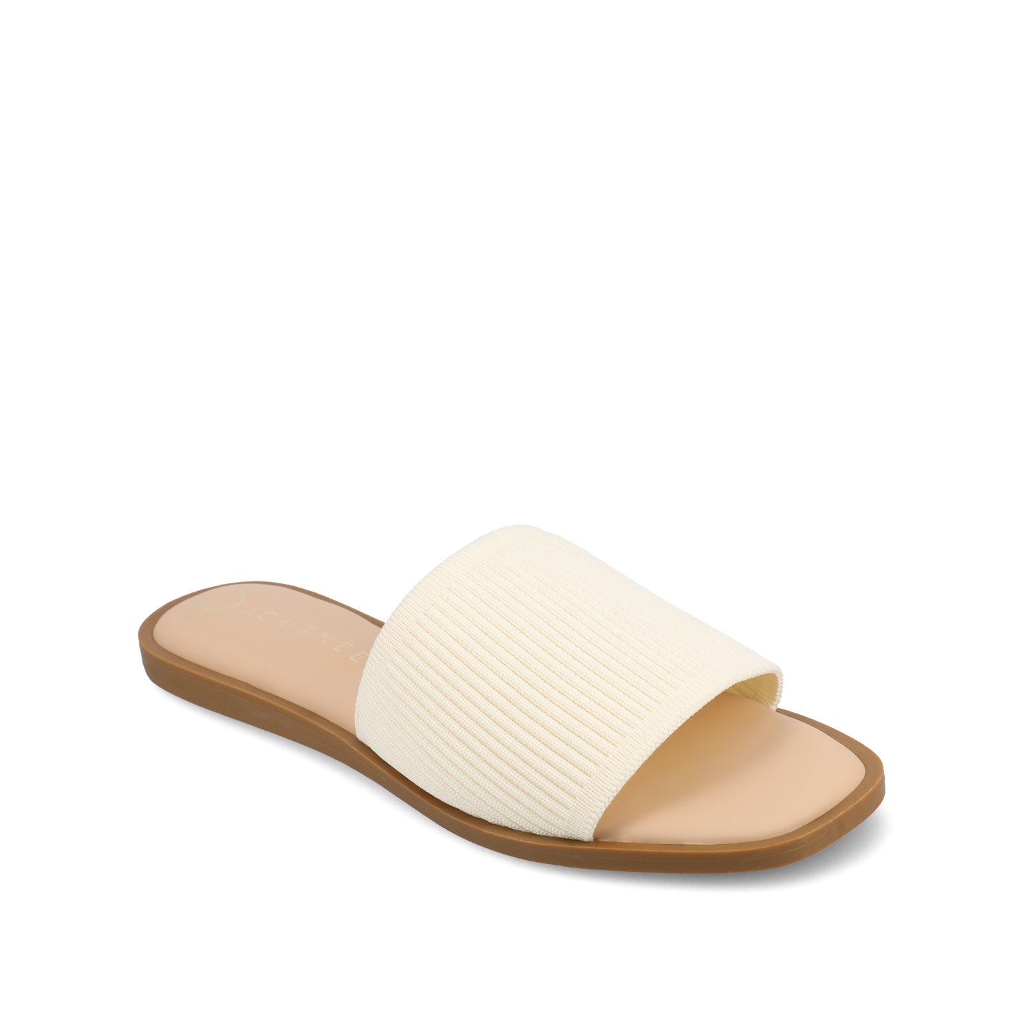 PRISILLA SLIDE SANDALS IN KNIT FABRIC IN WIDE - Bone