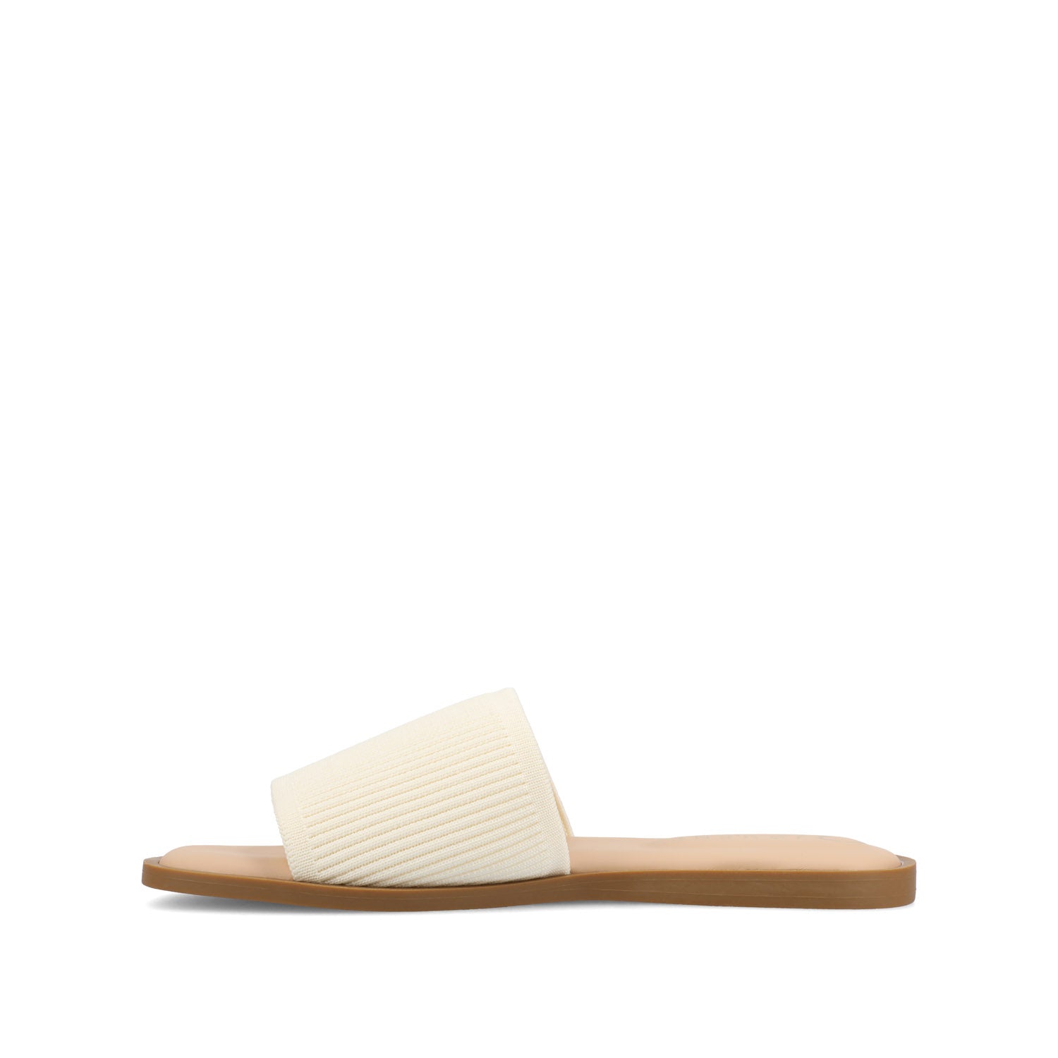PRISILLA SLIDE SANDALS IN KNIT FABRIC
