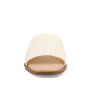 PRISILLA SLIDE SANDALS IN KNIT FABRIC