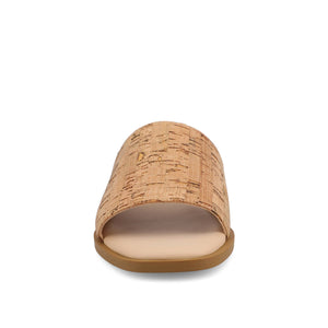 PRISILLA SLIDE SANDALS IN STATEMENT IN WIDE - Cork