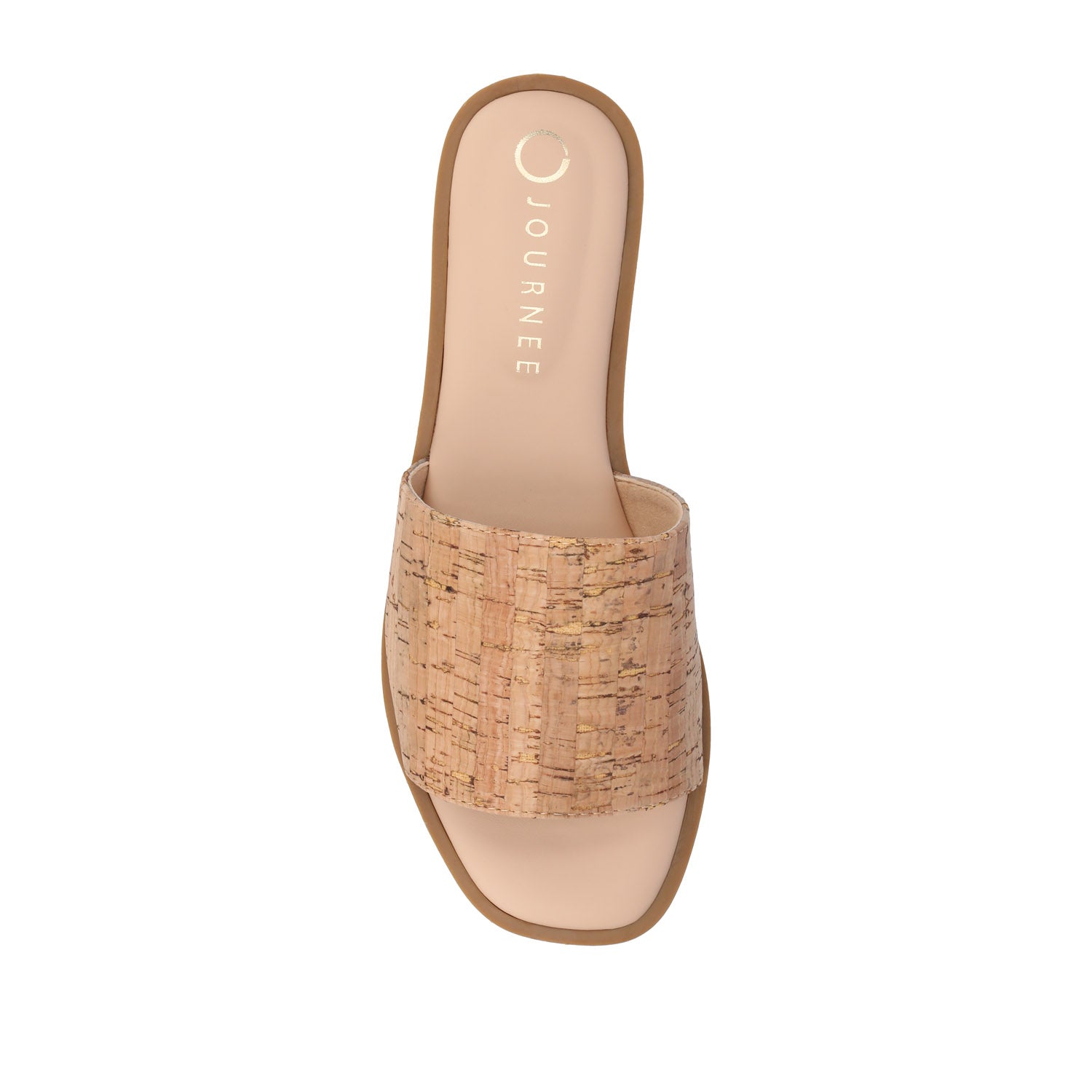 PRISILLA SLIDE SANDALS IN STATEMENT - Cork