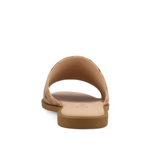 PRISILLA SLIDE SANDALS IN STATEMENT IN WIDE - Cork