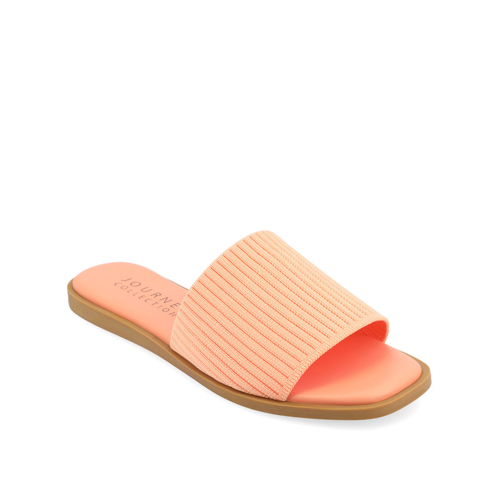 PRISILLA SLIDE SANDALS IN KNIT FABRIC