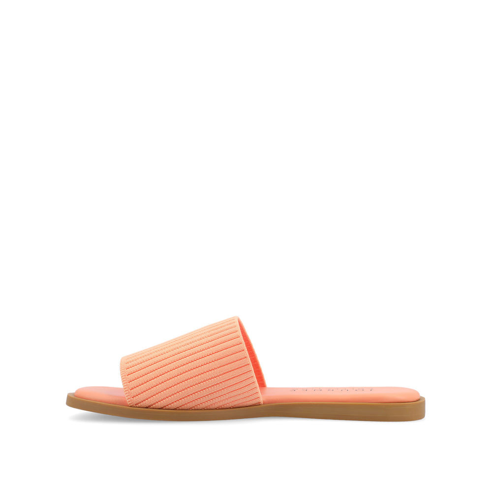 PRISILLA SLIDE SANDALS IN KNIT FABRIC