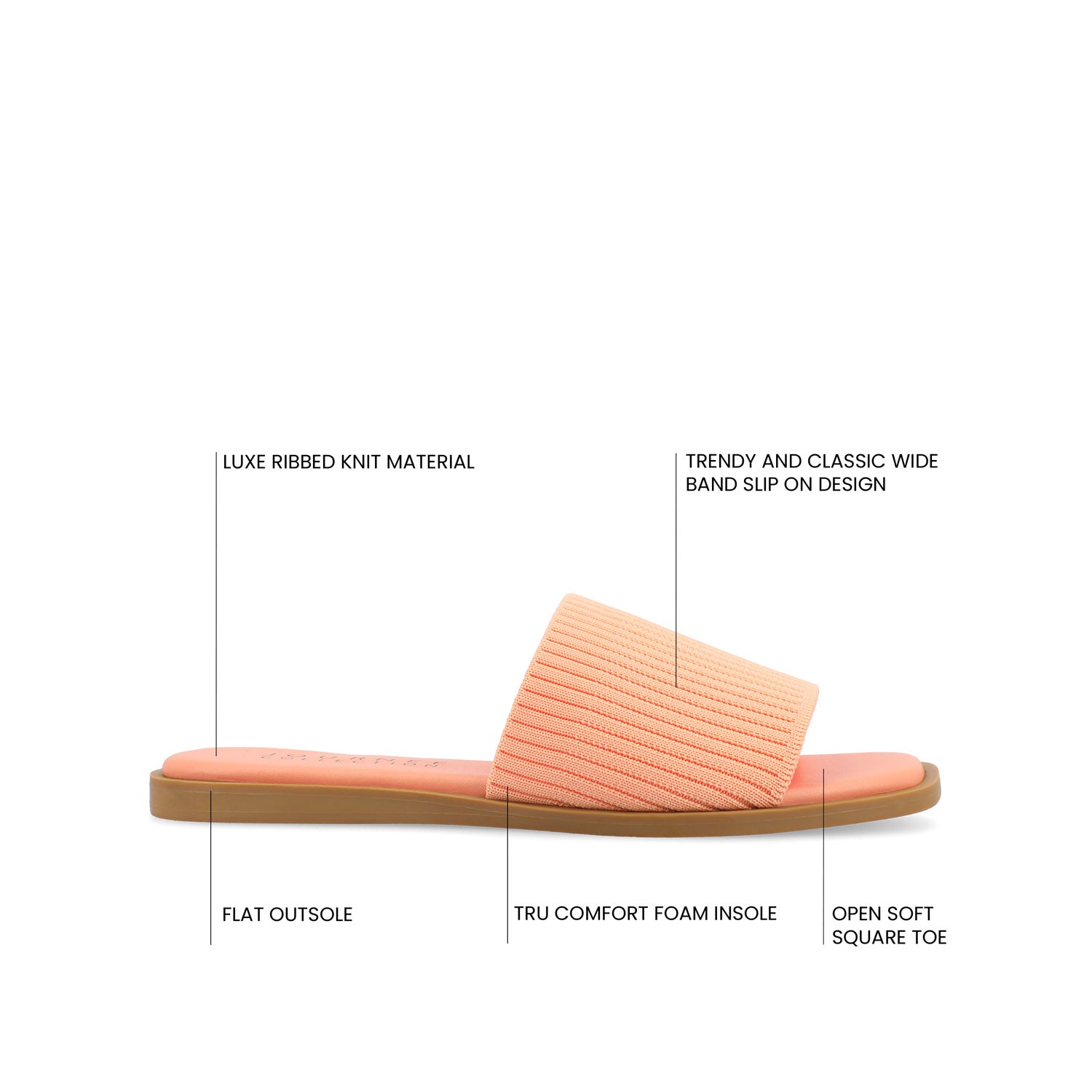 PRISILLA SLIDE SANDALS IN KNIT FABRIC