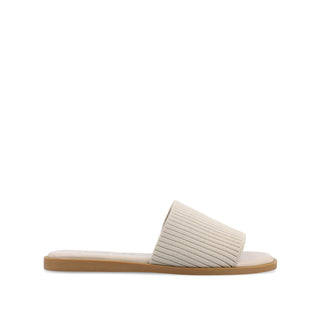 PRISILLA SLIDE SANDALS IN KNIT FABRIC