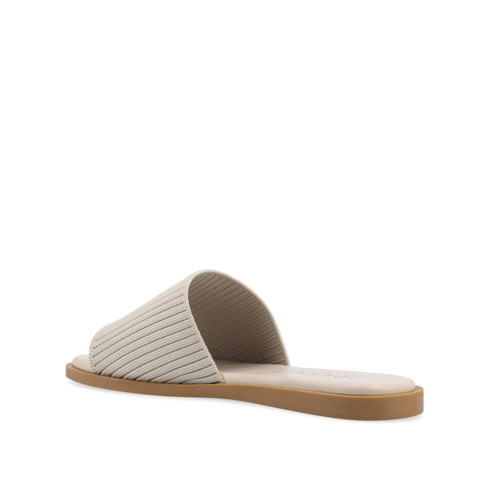 PRISILLA SLIDE SANDALS IN KNIT FABRIC