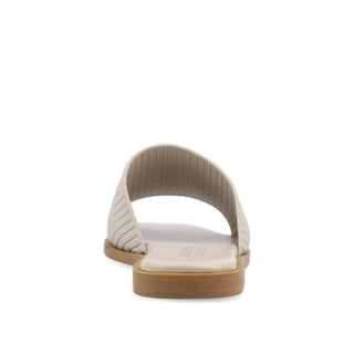 PRISILLA SLIDE SANDALS IN KNIT FABRIC