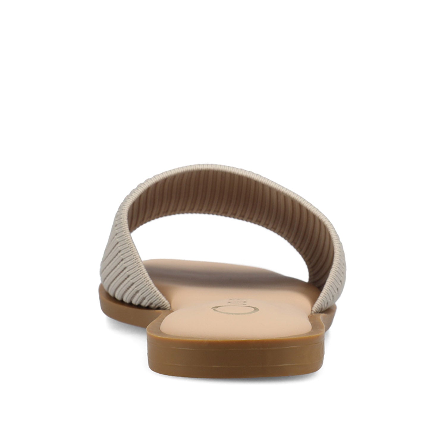 PRISILLA SLIDE SANDALS IN KNIT FABRIC - Taupe