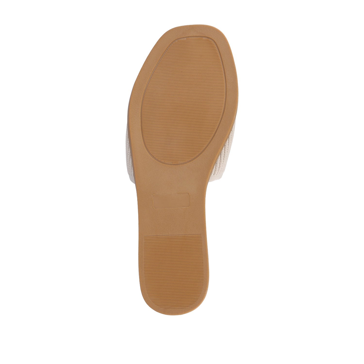 PRISILLA SLIDE SANDALS IN KNIT FABRIC - Taupe