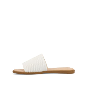 PRISILLA SLIDE SANDALS IN STATEMENT - White