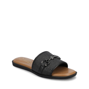PRIYA SLIP ON SANDALS - Black