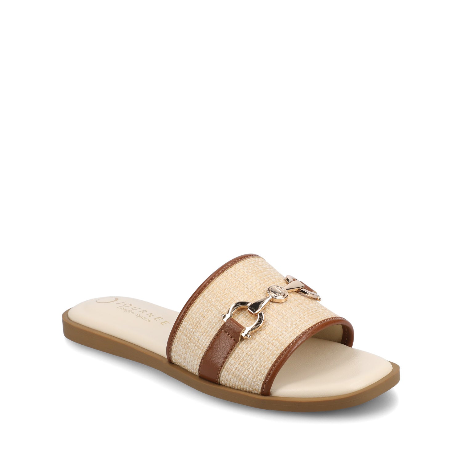 PRIYA SLIP ON SANDALS - Natural Cognac