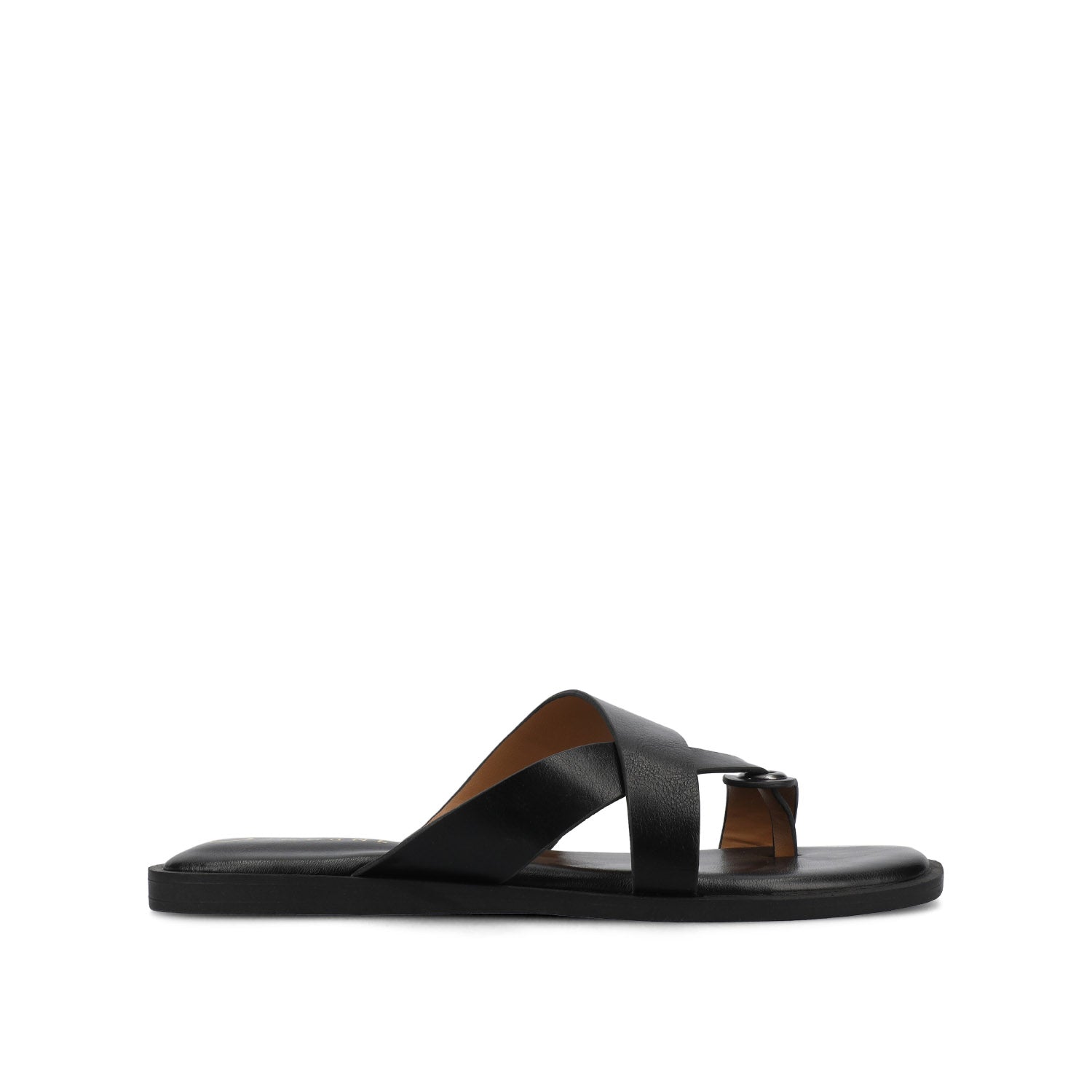 PRIZZIE SLIP ON FLAT SANDALS - Black